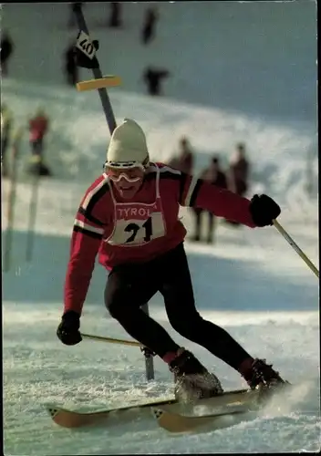 Ak Slalom, Skirennläufer Chr. Neureuther, DJH Spendenkarte