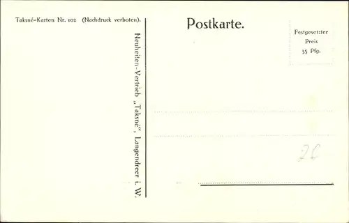 Ak Gedicht Frühlingsmorgen, Justizrat Dr. Hans Prüssmann, Taksné