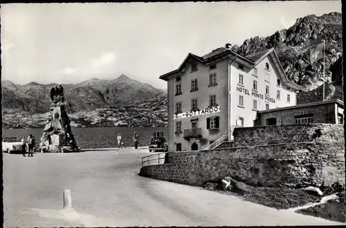 Ak Airolo Kanton Tessin Schweiz, St Gotthard Hospiz, San Gottardo Ospizio, Hotel Monte Prosa