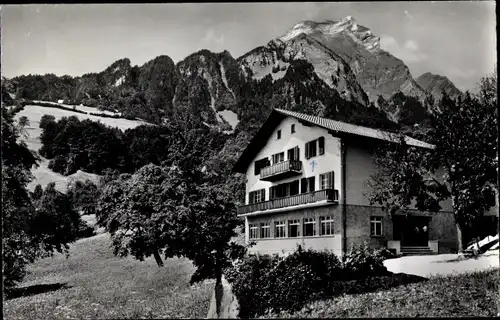 Ak Hergiswil Kt Nidwalden, Pension und Restaurant Schönegg