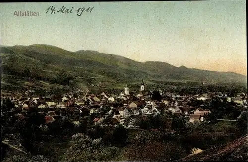 Ak Altstätten Kanton St Gallen, Totalansicht der Ortschaft