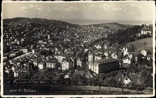 Ak Sankt Gallen Stadt Schweiz, Totalansicht der Ortschaft