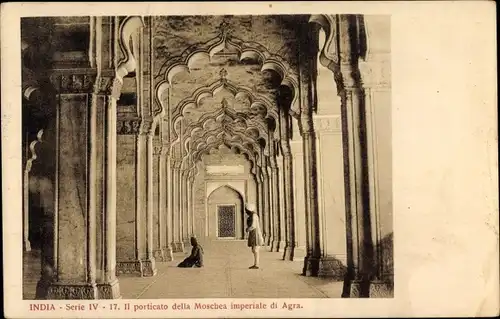 Ak Agra Indien, Moschee, Innenansicht
