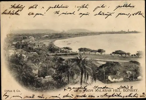 Ak Mumbai Bombay Indien, View from Malabar Hill