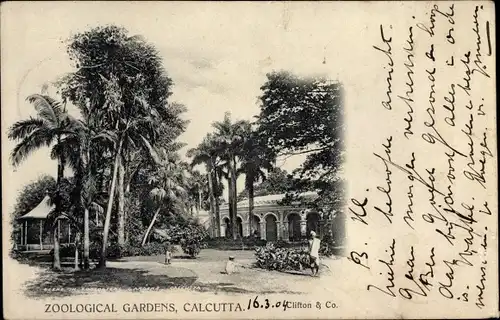 Ak Calcutta Kolkata Kalkutta Indien, Zoological Gardens