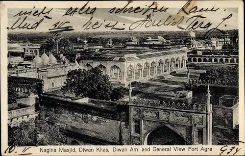 Ak Agra Indien, Nagina Masjid, Diwan Khas, Diwan Am, Fort