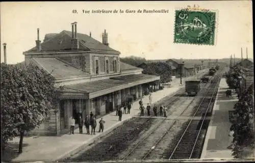 Ak Rambouillet Yvelines, Vue interieure de la Gare