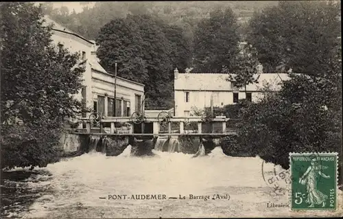 Ak Pont Audemer Eure, Le Barrage