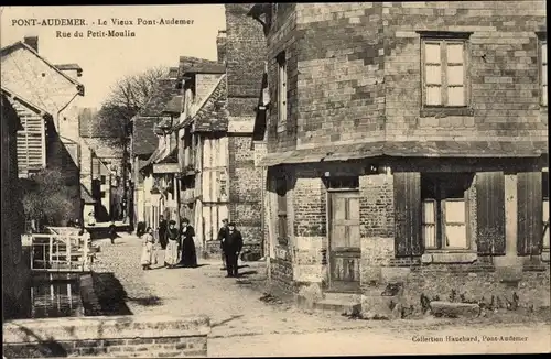 Ak Pont Audemer Eure, Rue du Petit Moulin