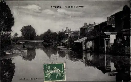 Ak Vivonne Vienne, Pont des Carmes