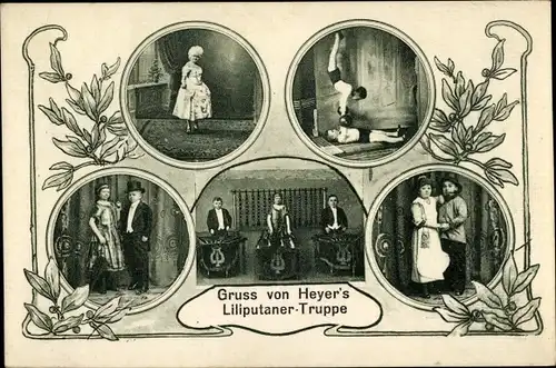 Ak Heyer's Liliputaner Truppe, Artisten