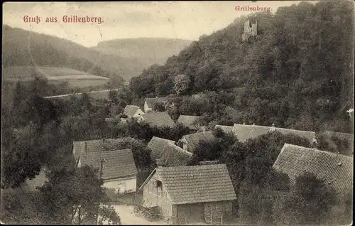 Ak Grillenberg Sangerhausen am Harz, Blick auf den Ort, Grillenburg