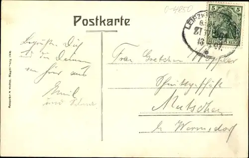 Ak Weißenfels an der Saale, Partie bei der großen Brücke