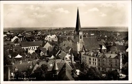 Ak Lützen im Burgenlandkreis, Blick auf den Ort vom Schloss aus