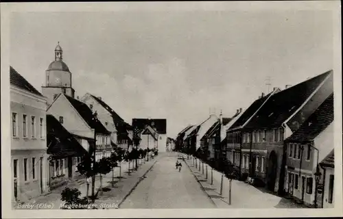 Ak Barby an der Elbe, Magdeburger Straße