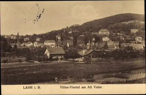 Ak Lahr im Schwarzwald, Villenviertel am Alt Vater