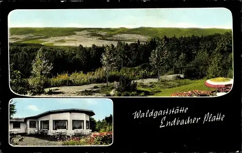 Ak Bad Endbach in Hessen, Waldgaststätte Endbacher Platte, Wald