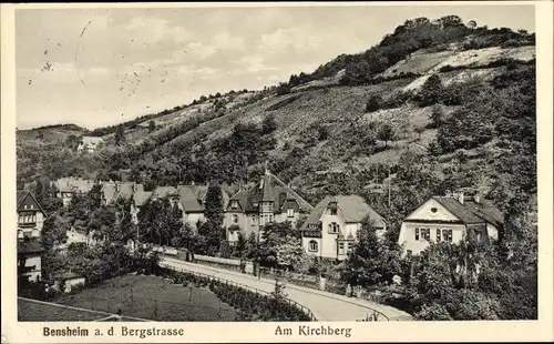 Ak Bensheim an der Bergstraße Hessen, Am Kirchberg