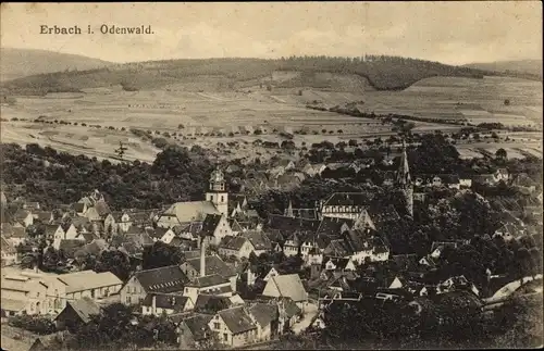 Ak Erbach im Odenwald Hessen, Gesamtansicht