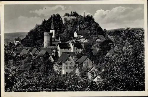 Ak Lindenfels im Odenwald, Teilansicht