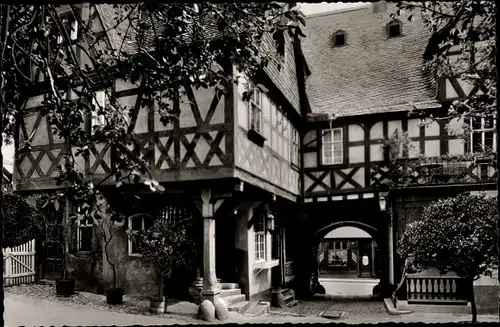 Ak Bacharach am Rhein, alter Posthof