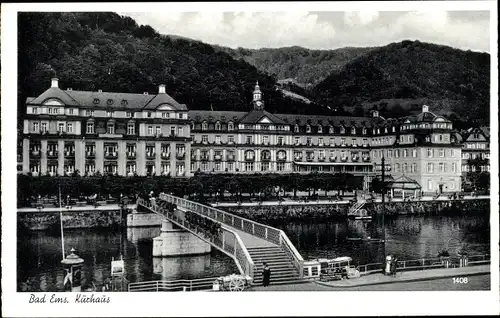 Ak Bad Ems an der Lahn, Blick auf Kurhaus