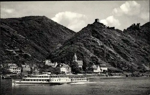 Ak Bornhofen am Rhein, Die feindlichen Brüder, Burg Sternberg, Sterrenberg, Liebenstein