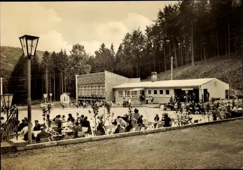 Ak Heilbad Heiligenstadt Eichsfeld Thüringen, Naherholungszentrum Neun Brunnen, Terrassenpartie