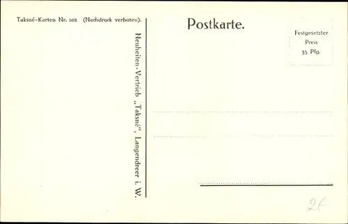 Ak Gedicht Frühlingsmorgen, Justizrat Dr. Hans Prüssmann, Taksné