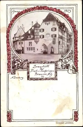 Passepartout Ak Nürnberg in Mittelfranken Bayern, Braustübl der Tucher'schen Brauerei AG