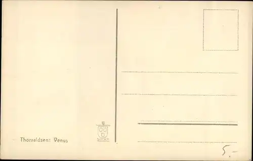 Ak Plastik von Thorwaldsen, Venus, Frauenakt
