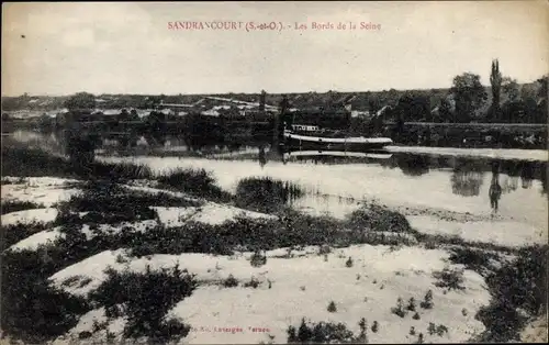 Ak Sandrancourt Yvelines, Les Bords de la Seine