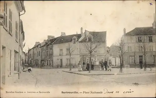 Ak Sartrouville Yvelines, Place Nationale