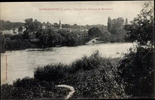 Ak Sandrancourt Yvelines, Vue sur les Clochers du Mousseaux