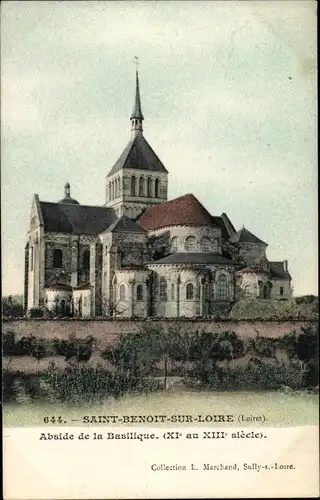 Ak Saint Benoît sur Loire Loiret, Abside de la Basilique