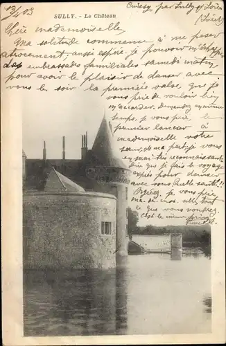 Ak Sully sur Loire Loiret, Le Chateau
