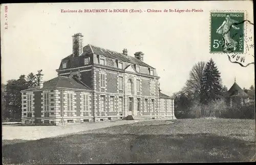 Ak Le Plessis Sainte Opportune Eure, Chateau de Saint Leger du Plessis