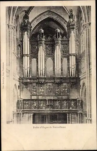 Ak Les Andelys Eure, Buffet d'Orgue de Notre Dame