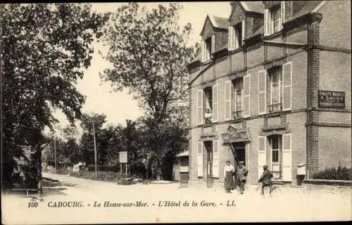 Ak Cabourg Calvados, L'Hotel de la Gare