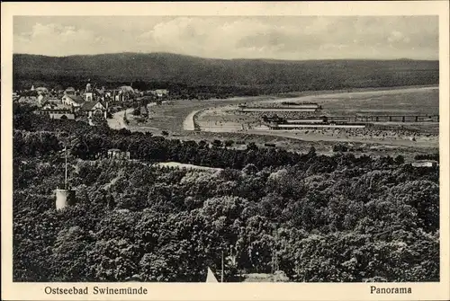 Ak Świnoujście Swinemünde Pommern, Panorama