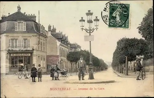 Ak Montereau Seine et Marne, Avenue de la Gare
