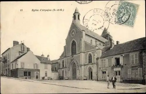 Ak Arpajon Essonne, L'Eglise