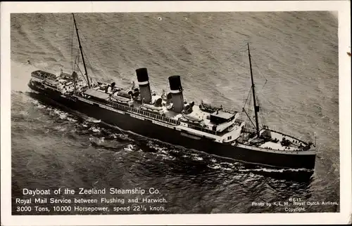 Ak Dampfschiff, Dayboat, Zeeland Steamship Co.