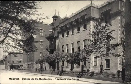 Ak Montreal Québec Kanada, College de Sainte Cunegonde, Residence des Freres