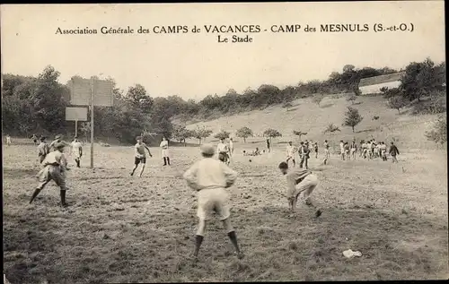 Ak Les Mesnuls Yvelines, Association Generale des Camps des Vacanses, Le Stade