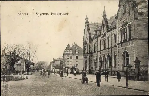 Ak Saverne Zabern Elsass Bas Rhin, Poststraße