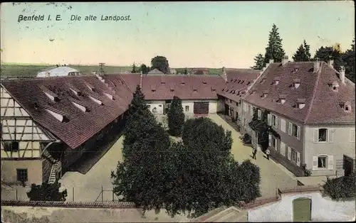 Ak Benfeld Elsass Bas Rhin, Die alte Landpost