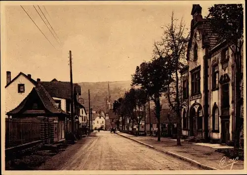 Ak Mutzig Elsass Bas Rhin, Rue de la Gare, la Poste