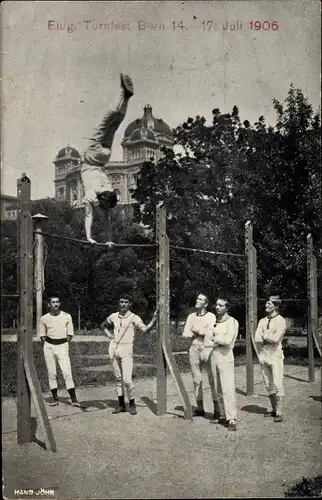 Ak Bern Stadt Schweiz, Eidgenössisches Turnfest 1906, Turner