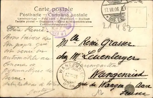 Ak Bern Stadt Schweiz, Eidgenössisches Turnfest 1906, Turner